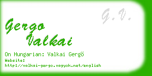gergo valkai business card