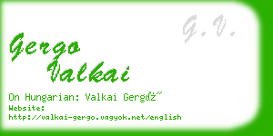gergo valkai business card